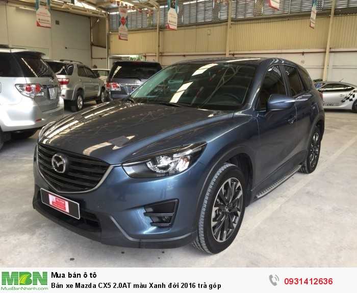 Bán xe Mazda CX5 2.0AT màu Xanh đời 2016 trả góp