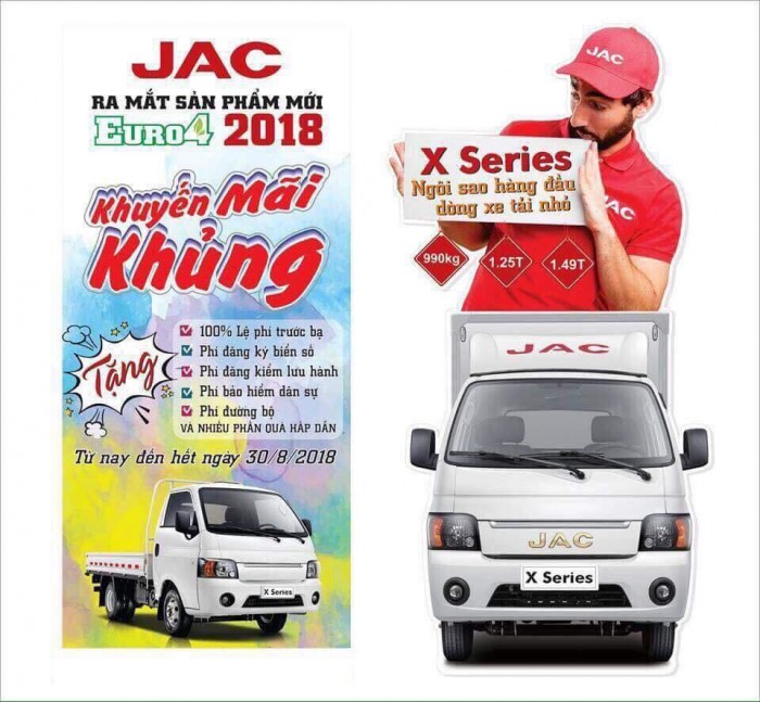 Giá xe Jac x5 990kg siêu ưu đãi tại tphcm 2018