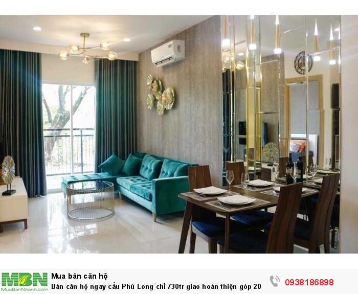 Bán căn hộ ngay cầu Phú Long chỉ 730tr giao hoàn thiện góp 20 năm.