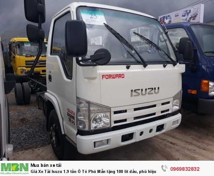 Giá Xe Tải Isuzu 1.9  tấn Ô Tô Phú Mẫn tặng 100 lít dầu, phù hiệu vận tải