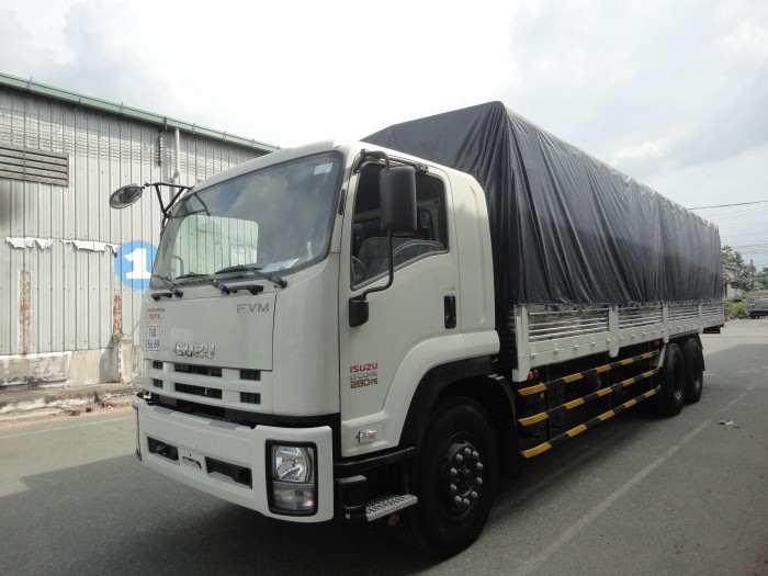 Xe tải ISUZU 3 chân 15 tấn, thùng dài 7m7, trả trước 200 triệu - GIAO XE NGAY