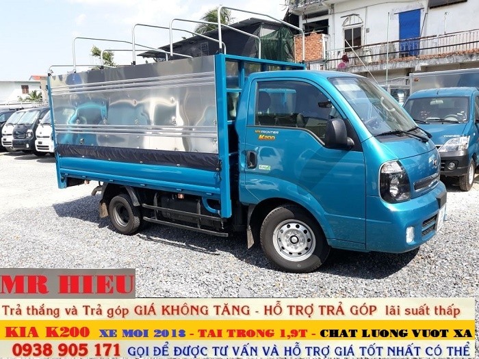 Bán Xe Tải Kia Thaco K200, Kia 2,49 Tấn Có Thùn Kín, Thùng Mui Bạt, Thùng Lửng