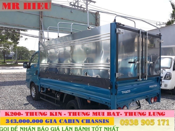 Bán Xe Tải Kia Thaco K200, Kia 2,49 Tấn Có Thùn Kín, Thùng Mui Bạt, Thùng Lửng