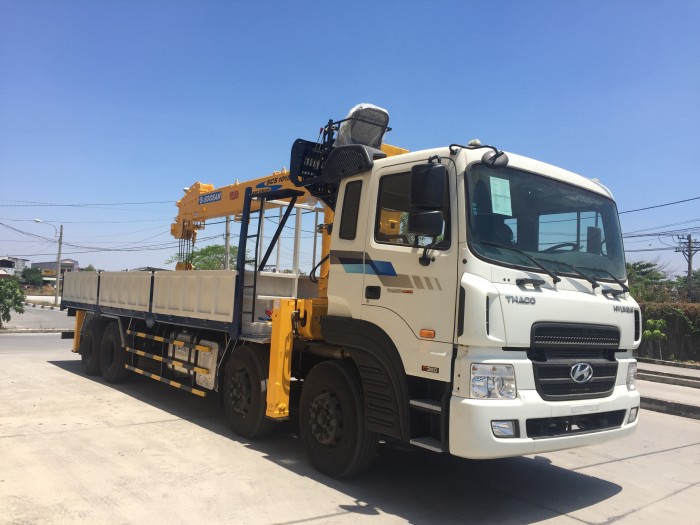 Hyundai hd320 gắn cẩu chuyên dùng