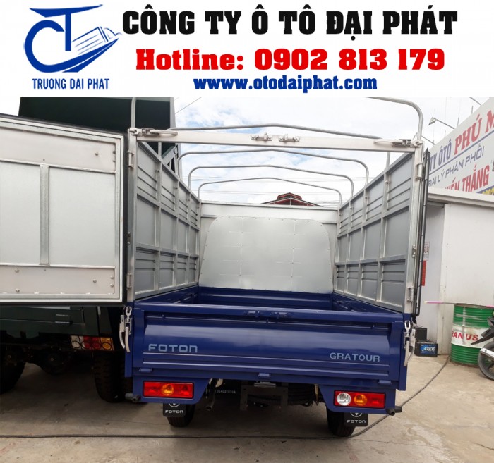 Xe tải Foton Gratour 890kg 1.2L thùng mui bạt động cơ xăng giá tốt 2