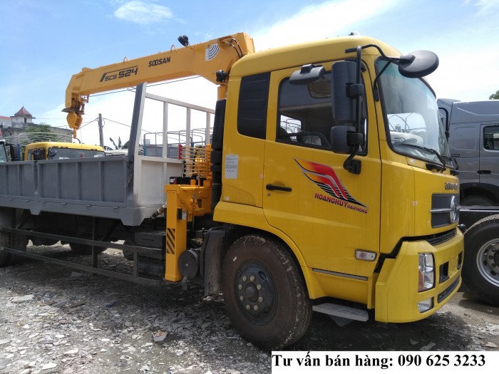 B170 Dongfeng Hoàng Huy gắn cẩu Soosan 524