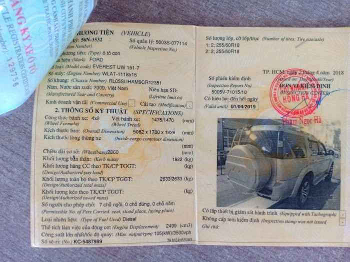 Everest 2009 số tự động, xe nguyên zin 1 đời chủ, đi 86000, cực hot!!!