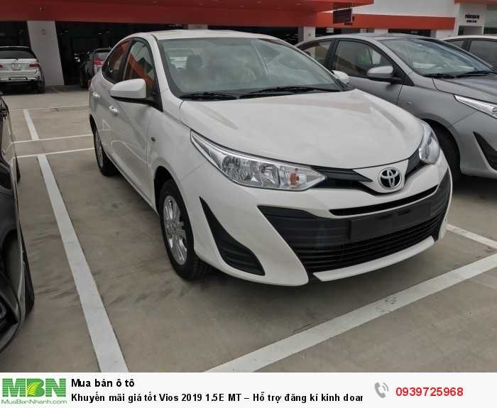 Khuyến mãi giá tốt Vios 2019 1.5E MT – Hỗ trợ đăng kí kinh doanh Grab, Taxi Mailinh, Vinasun….