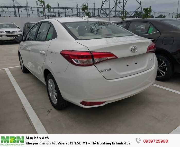 Khuyến mãi giá tốt Vios 2019 1.5E MT – Hỗ trợ đăng kí kinh doanh Grab, Taxi Mailinh, Vinasun….