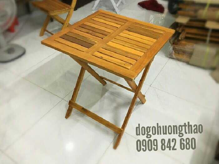 Bộ bàn ghế gỗ xếp 60x60xH73cm2