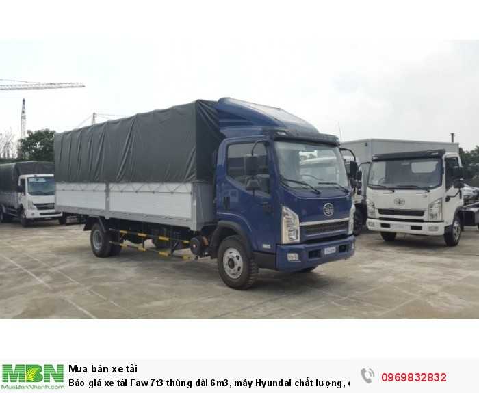 Báo giá xe tải Faw 7t3 thùng dài 6m3, máy Hyundai chất lượng, có sẵn giao ngay 2