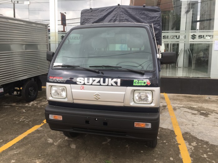 Xe Suzuki thùng mui bạt dài, tặng 50% chi phí đăng kí xe và quà tặng