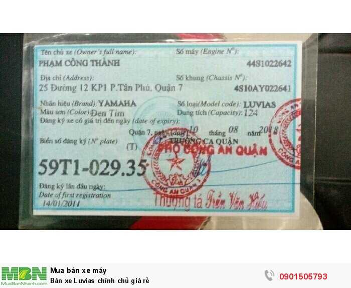 Bán xe Luvias chính chủ giá rẻ