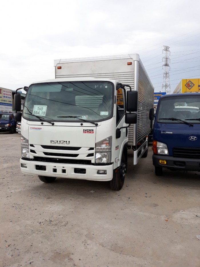 Xe Tải 5 Tấn Isuzu Thùng Kín Inox, vay trả góp 80% giá trị xe, thời gian vay 6 năm, có xe giao ngay