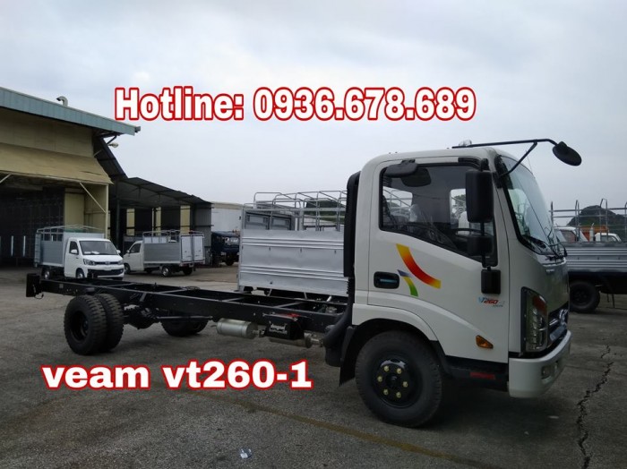 Xe tải veam vt260-1,động cơ Isuzu,thùng dài 6m, tải trọng 1.95 tấn