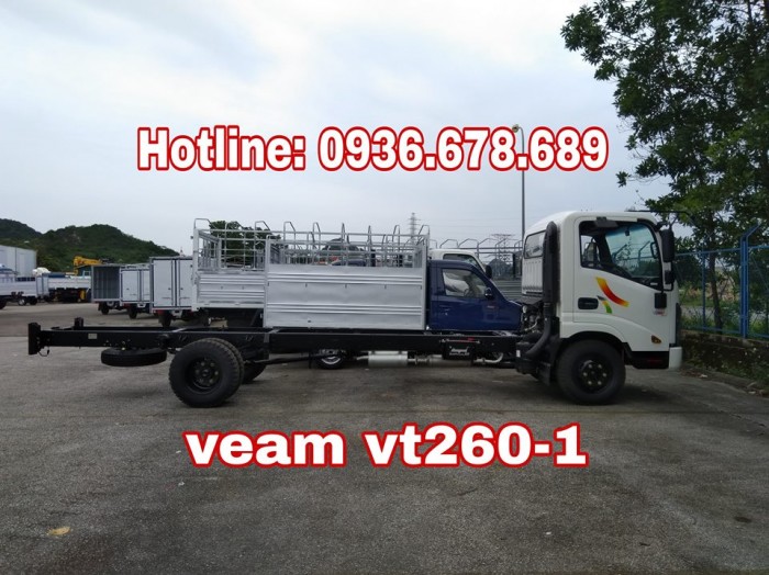 Xe tải veam vt260-1,động cơ Isuzu,thùng dài 6m, tải trọng 1.95 tấn