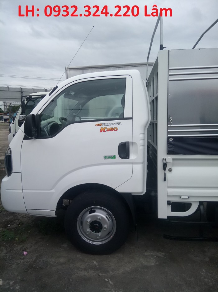 Bán K250 tải trọng 2,5 tấn, thùng dài 3,5m, hỗ trợ trả góp, giao xe trong ngày