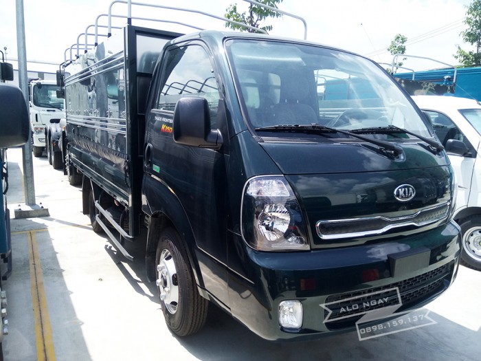 Xe tải THACO KIA K250 2.49 tấn mui bạt, xanh đen, hỗ trợ trả góp