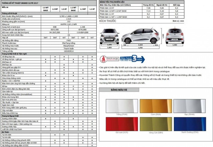 Bán xe hyundai i10 trả góp tại Bình Dương vay tới 90% lãi suất thấp,có xe giao ngay