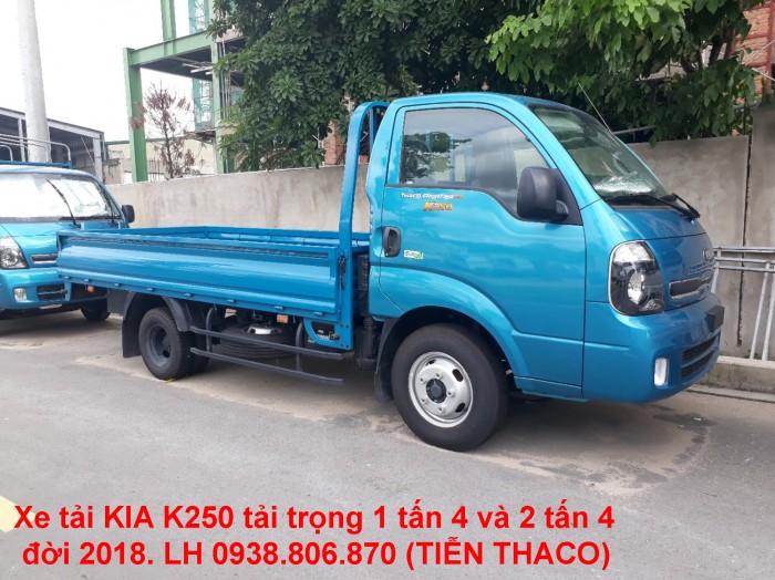 Bán xe tải KIA k250 thùng lửng tải trọng 2490kg, đời 2018