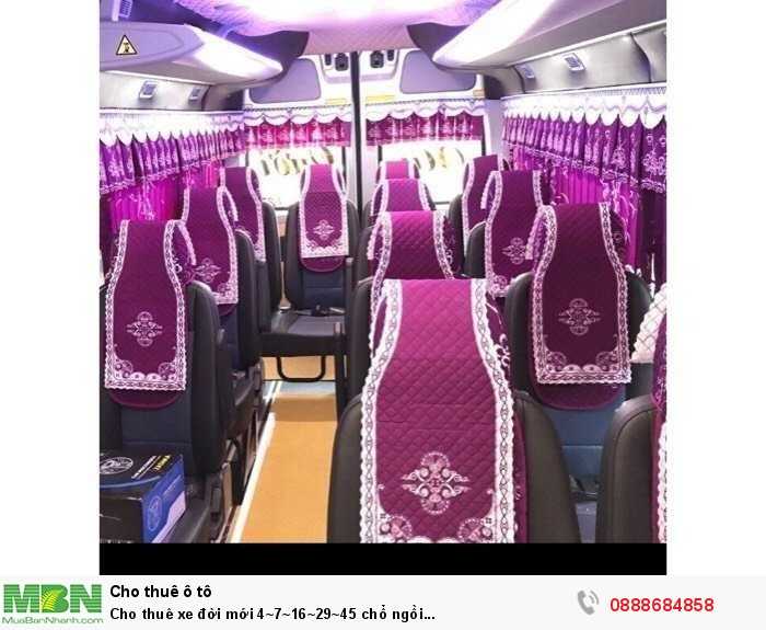 Cho thuê xe đời mới 4~7~16~29~45 chổ ngồi...