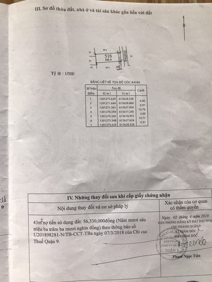 Lô Đất Có Shr 1/ Đường 138, Tân Phú Dt 46.6 M2= 1.7Ty