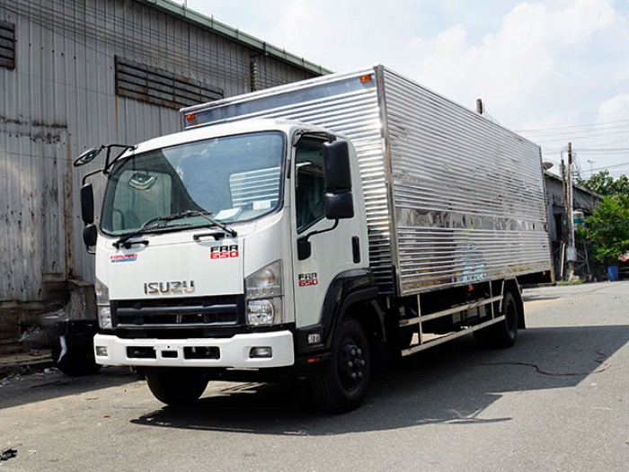 Xe tải isuzu 6t2 thùng kín inox - Trả trước 100 triệu giao luôn xe