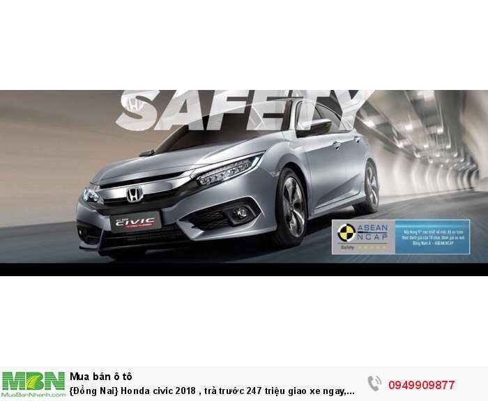 {Đồng Nai} Honda civic 2018 , giao xe ngay, khuyến mãi phụ kiện cao cấp . hỗ trợ mua xe trả góp 80%