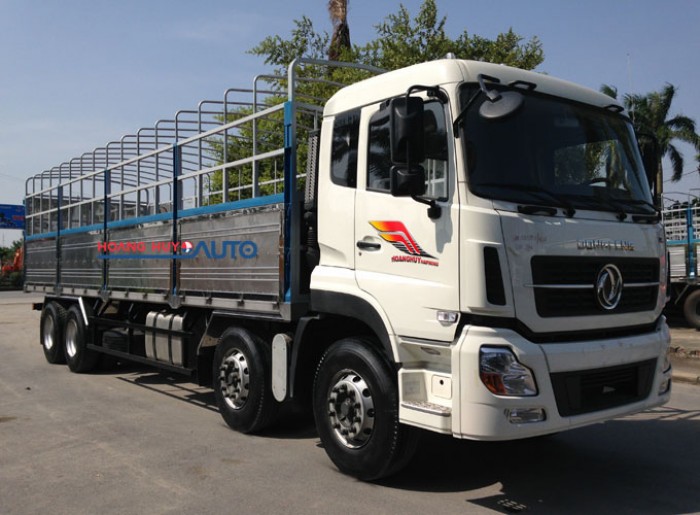 Bán tải thùng 4 chân dongfeng Hoàng Huy màu vàng và màu trắng