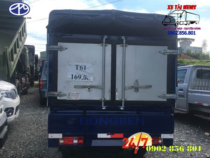 Xe tải DongBen 870kg: Lững – bạt – kín. 30tr lấy xe.