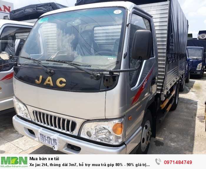 Xe jac 2t4, thùng dài 3m7, hỗ trợ mua trả góp 80% - 90% giá trị xe