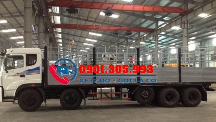 Xe tải thùng 5 chân Dongfeng tải cao 22 tấn, thùng dài , máy mạnh cực