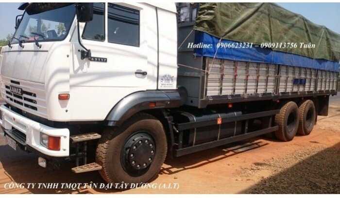 Bán xe tải thùng Kamaz 3 chân 15 tấn thùng 6m3 | Bán xe tải Kamaz 15 tấn tại Bình Phước