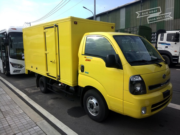 Xe tải 1.49 tấn KIA FRONTIER K250 thùng kín, màu vàng theo yêu cầu, hỗ trợ trả góp 80%