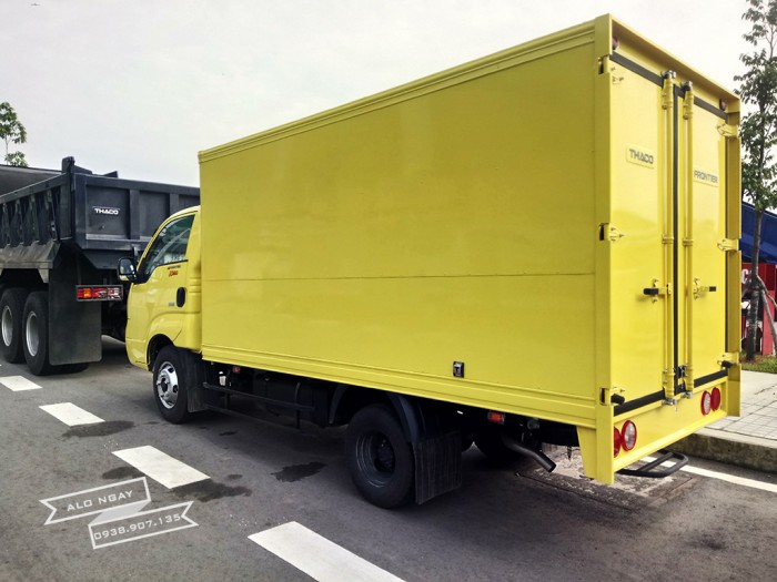 Xe tải 1.49 tấn KIA FRONTIER K250 thùng kín, màu vàng theo yêu cầu, hỗ trợ trả góp 80%
