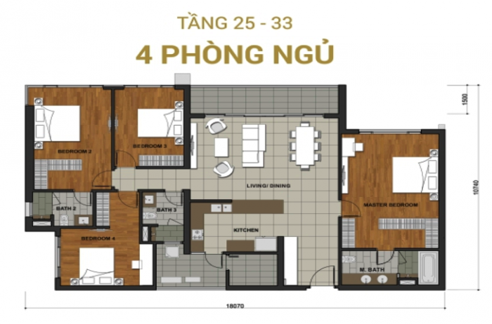 Chuyên bán CH Estella Heights 4PN 179m2 view sông thoáng tháp 4 tầng cao