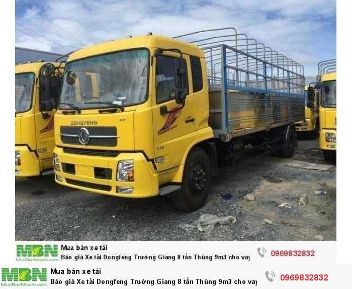 Báo giá Xe tải Dongfeng Trường Giang 8 tấn Thùng 9m3 cho vay trả góp tặng ngay Hộp đen xe tải