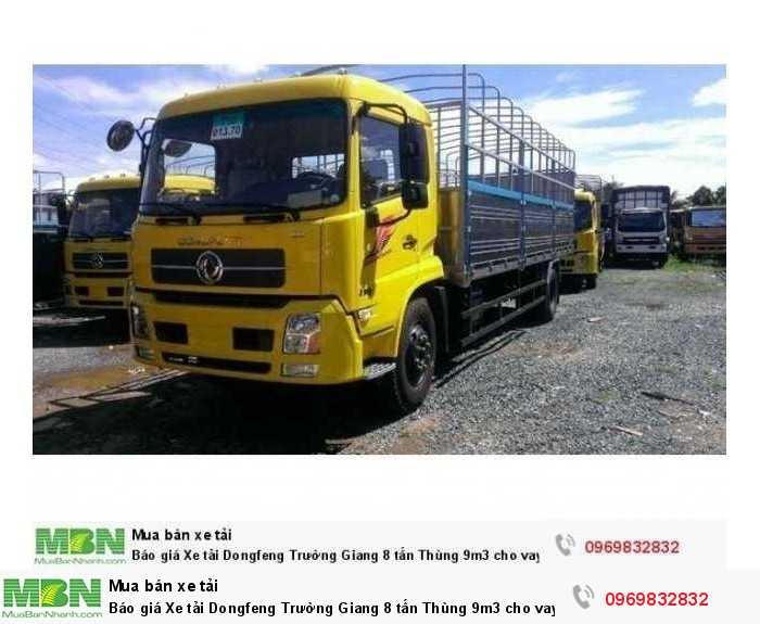 Báo giá Xe tải Dongfeng Trường Giang 8 tấn Thùng 9m3 cho vay trả góp tặng ngay Hộp đen xe tải