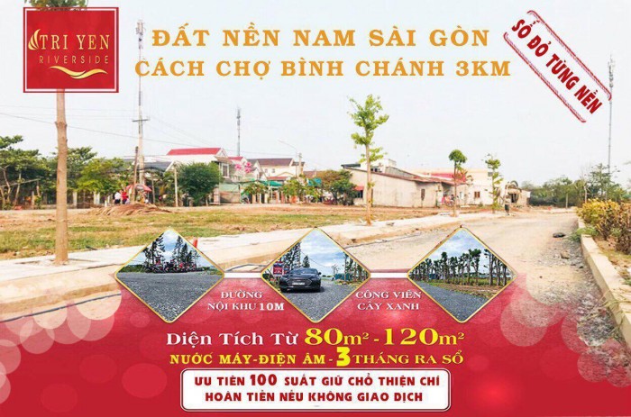 Đất nền giá rẻ quy hoạch đô thị Nam Sài Gòn cách chợ bình chánh 3km