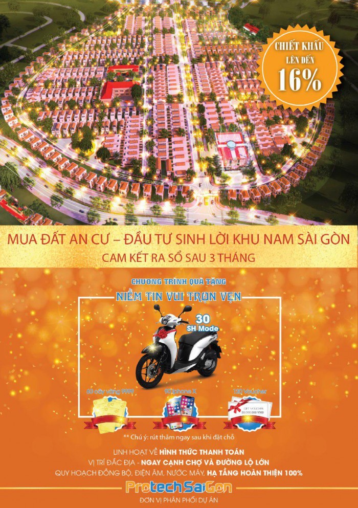 Đất nền giá rẻ quy hoạch đô thị Nam Sài Gòn cách chợ bình chánh 3km