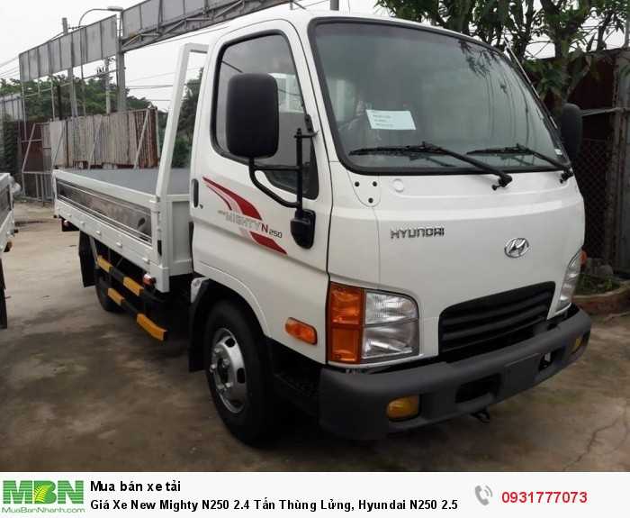 Giá Xe New Mighty N250 2.4 Tấn Thùng Lửng, Hyundai N250 2.5 Tấn Trả Góp 90%