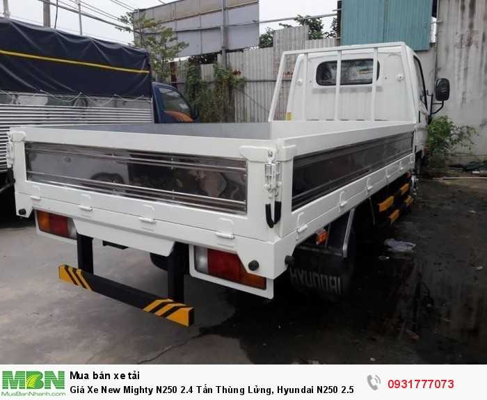 Giá Xe New Mighty N250 2.4 Tấn Thùng Lửng, Hyundai N250 2.5 Tấn Trả Góp 90% 2