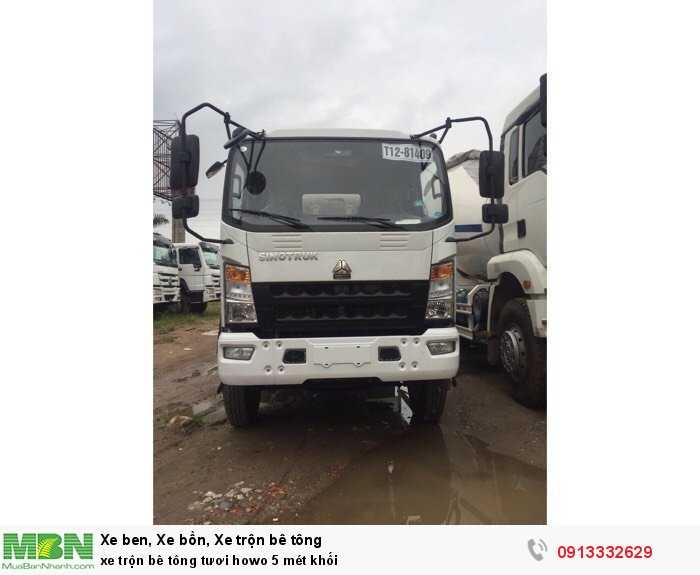 Xe trộn bê tông tươi hHowo 5 mét khối