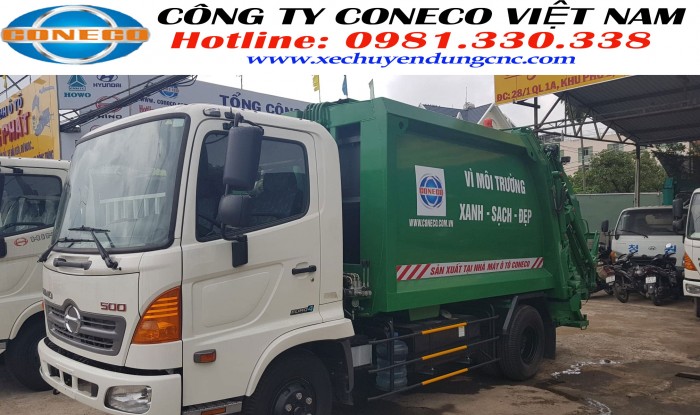 Xe Ép Rác Hino 9 Khối Fc - Vay 90%