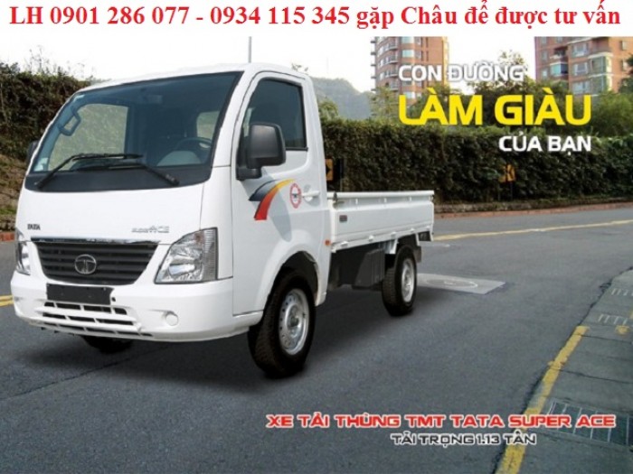 Bán xe tải Tata 1.2 tấn /tiêu chuẩn Châu Ân/ giá hợp lý/trả góp 70%/thủ tục nhanh/giao xe ngay