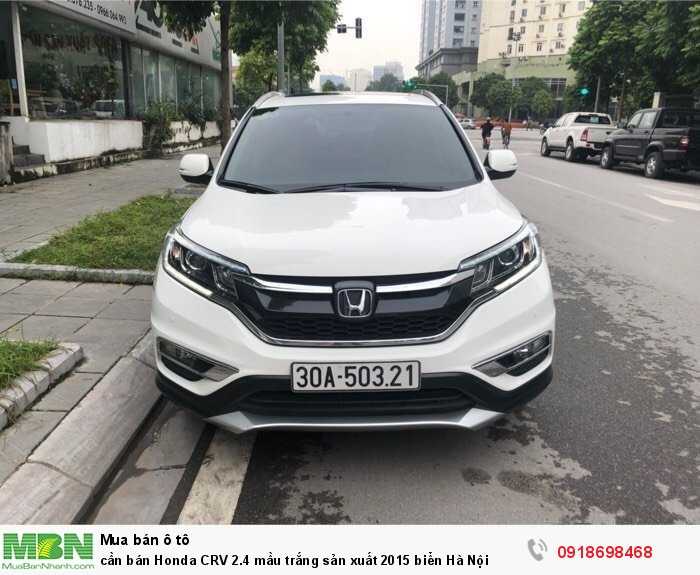 Cần bán Honda CRV 2.4 mầu trắng sản xuất 2015 biển Hà Nội