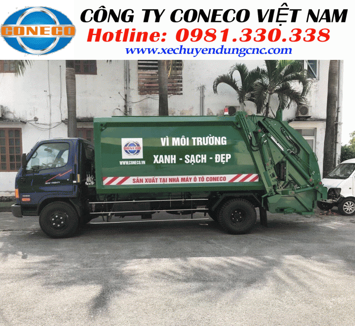 Xe ép rác 11 khối HYUNDAI '' cuốn ép tự động ''