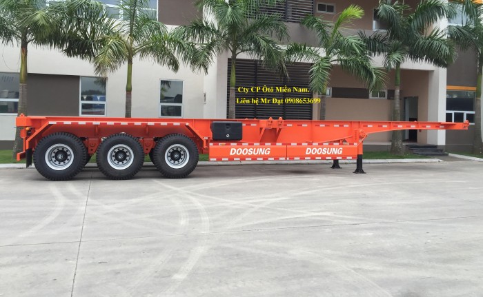 Bán rơ mooc Xương Doosung(chở container), 3 trục, 40 Feet, giá rẻ,alo giao ngay.