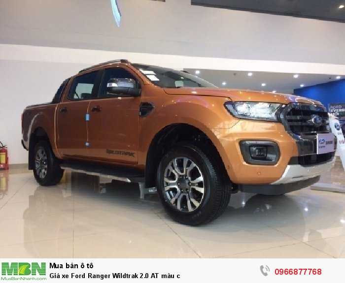 Giá xe Ford Ranger Wildtrak 2.0 AT màu cam, trả trước 200triệu có xe giao ngay tại Ford Giá Định