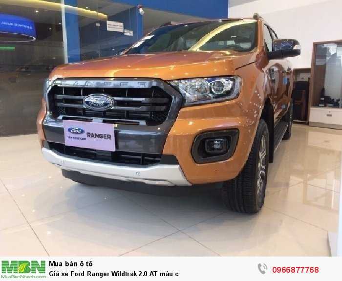 Giá xe Ford Ranger Wildtrak 2.0 AT màu cam, trả trước 200triệu có xe giao ngay tại Ford Giá Định